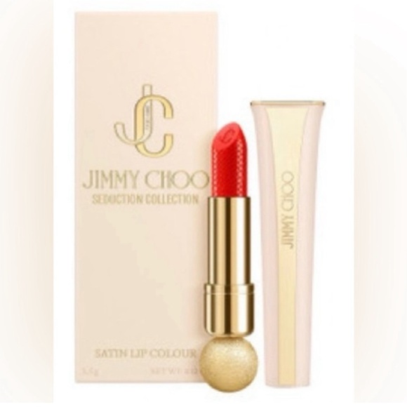 🆕 NIB JIMMY CHOO Seduction Collection #004 Coral Kiss Satin Lipstick - Picture 1 of 13